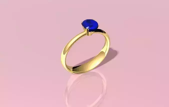 jewel solitaire ring free - anel solitario gratis Free 3D print model