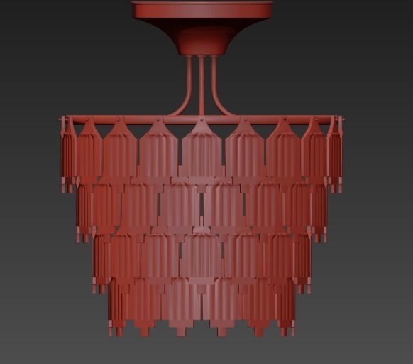 Gorgeous elegant chandelier 3D model_5