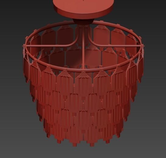 Gorgeous elegant chandelier 3D model_1