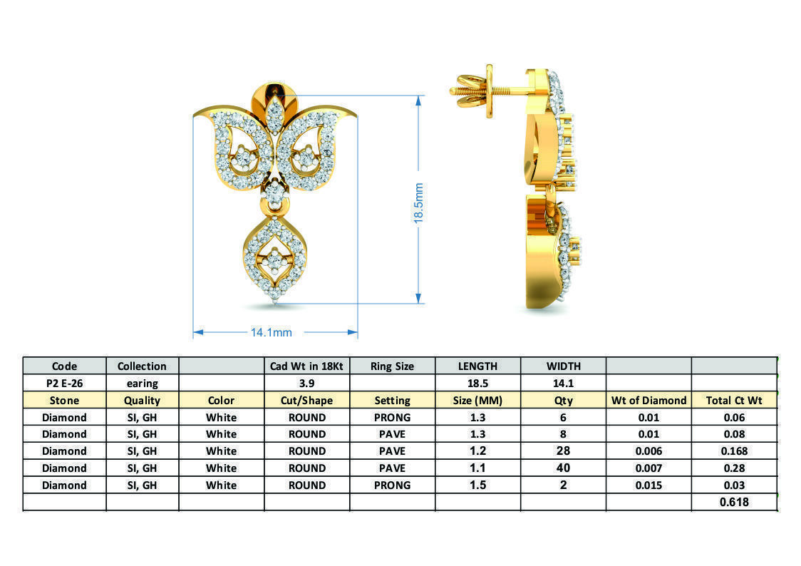 Women light earrings 3dm stl render detail 3D print model 3D print model_3