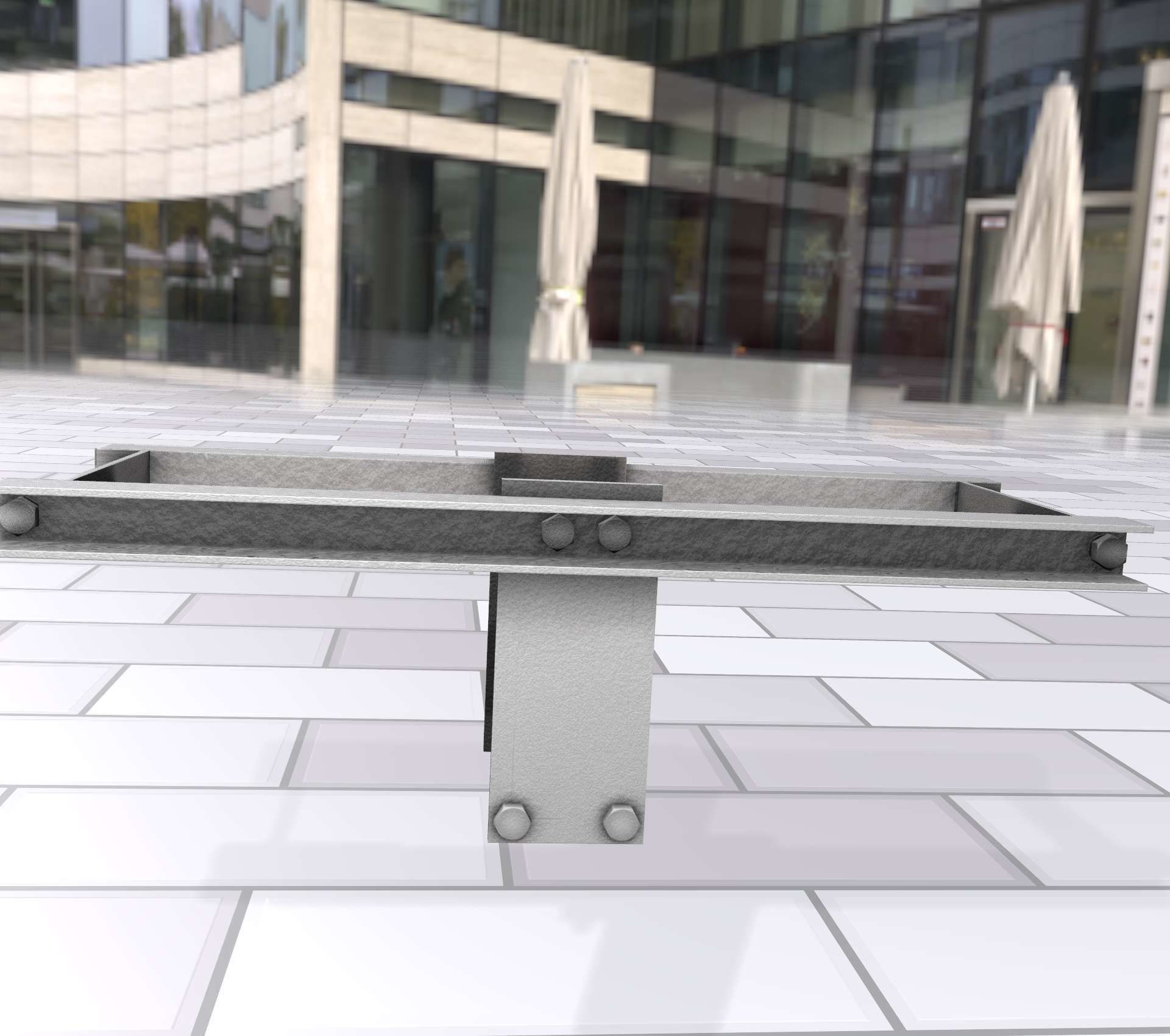 Concrete Power Pole Cross Connection 9 - Object 120 Low-poly 3D model_13