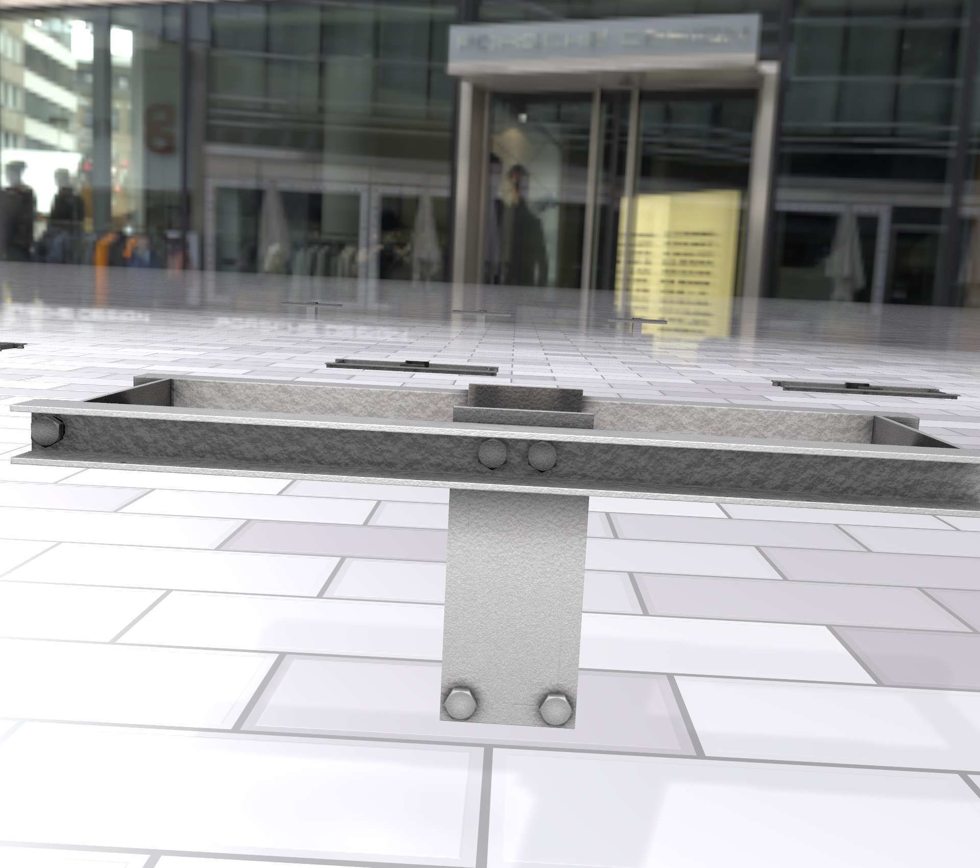 Concrete Power Pole Cross Connection 9 - Object 120 Low-poly 3D model_41