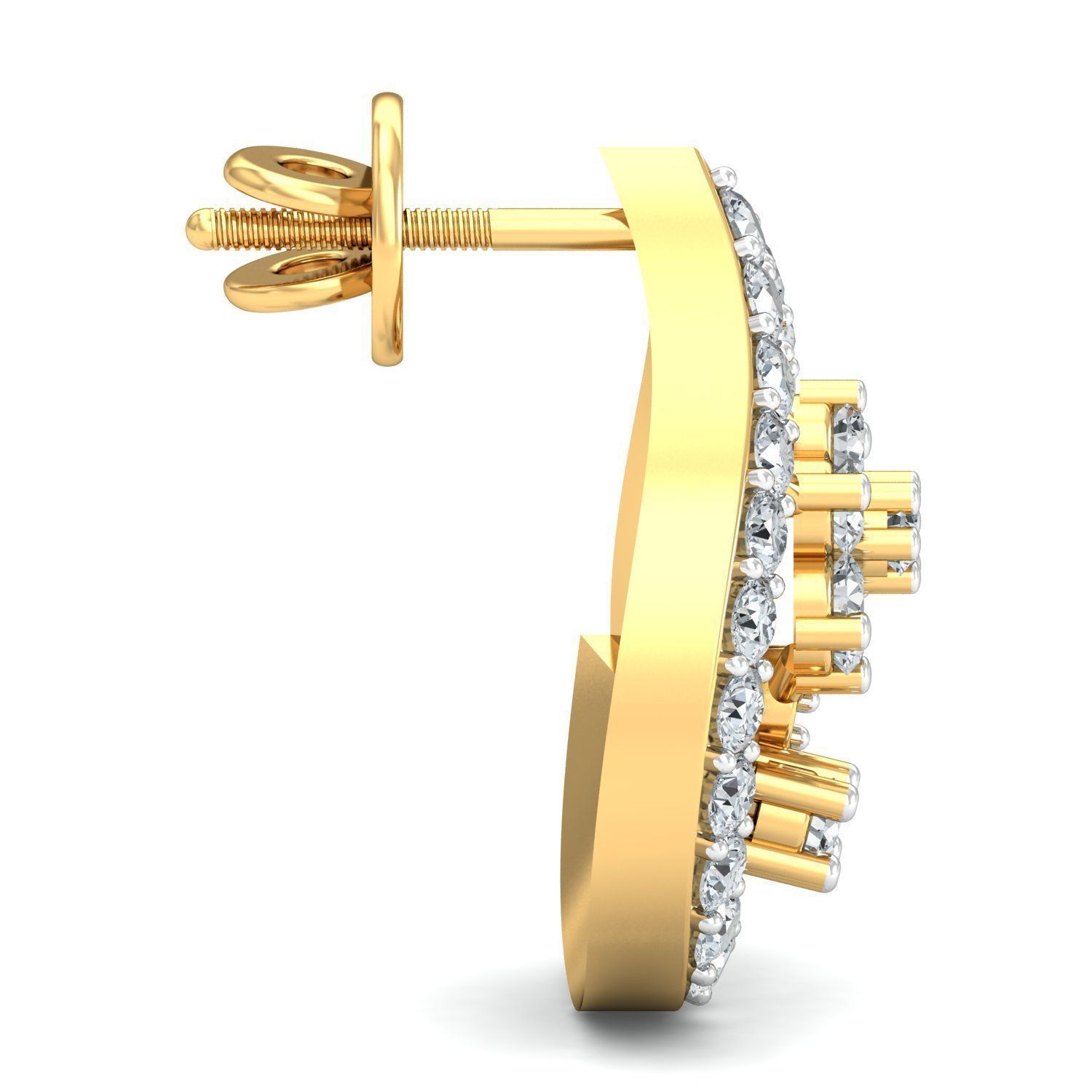 Women light earrings 3dm stl render detail 3D print model 3D print model_2