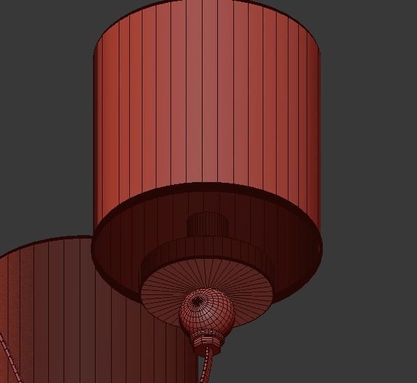 American Style Arms Fabric Lamp 3D model_5