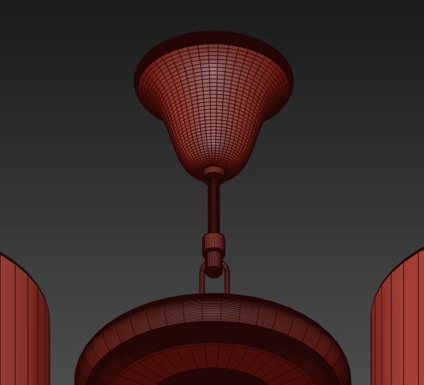 American Style Arms Fabric Lamp 3D model_6