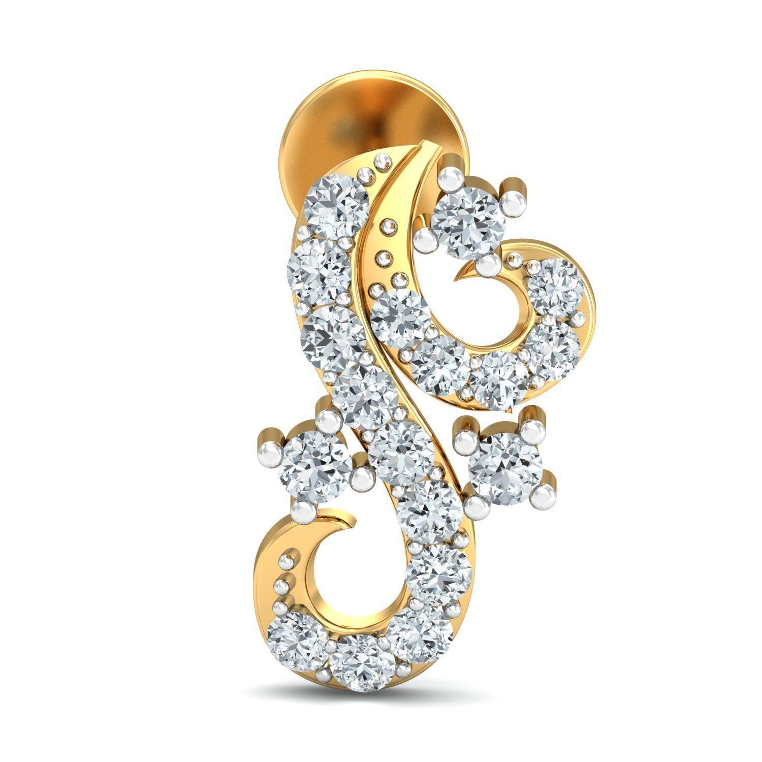 Women light earrings 3dm stl render detail 3D print model 3D print model_1