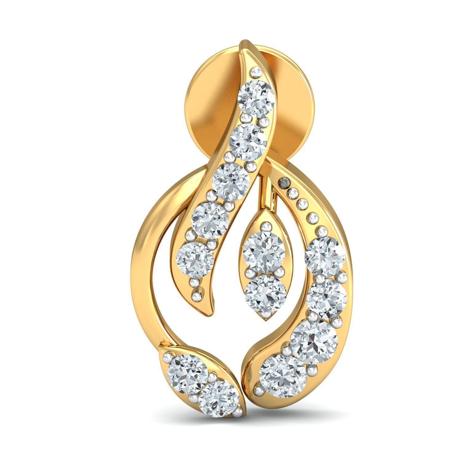 Women light earrings 3dm stl render detail 3D print model 3D print model_1