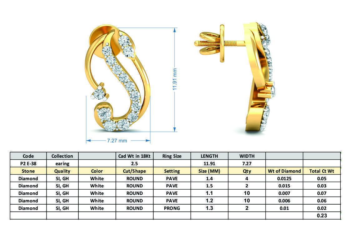 Women light earrings 3dm stl render detail 3D print model 3D print model_3