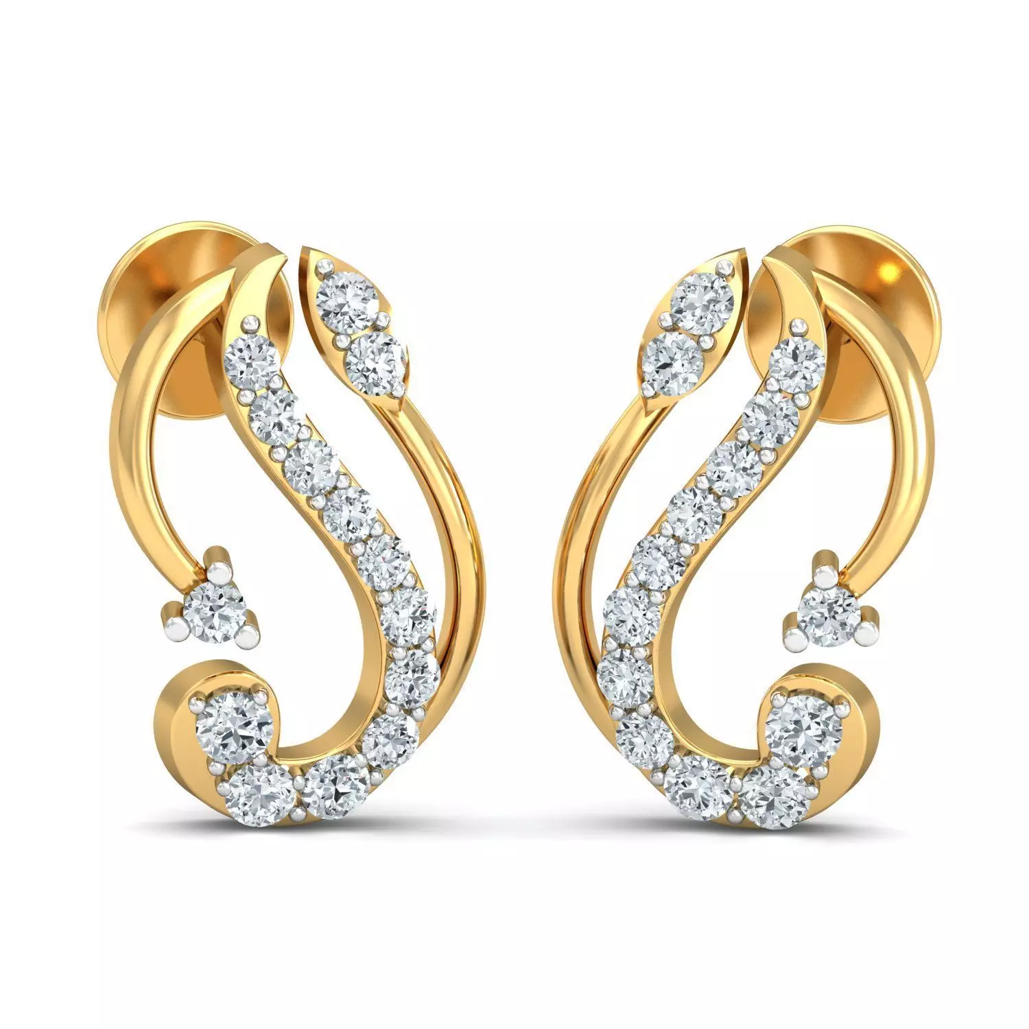 Women light earrings 3dm stl render detail 3D print model 3D print model_0