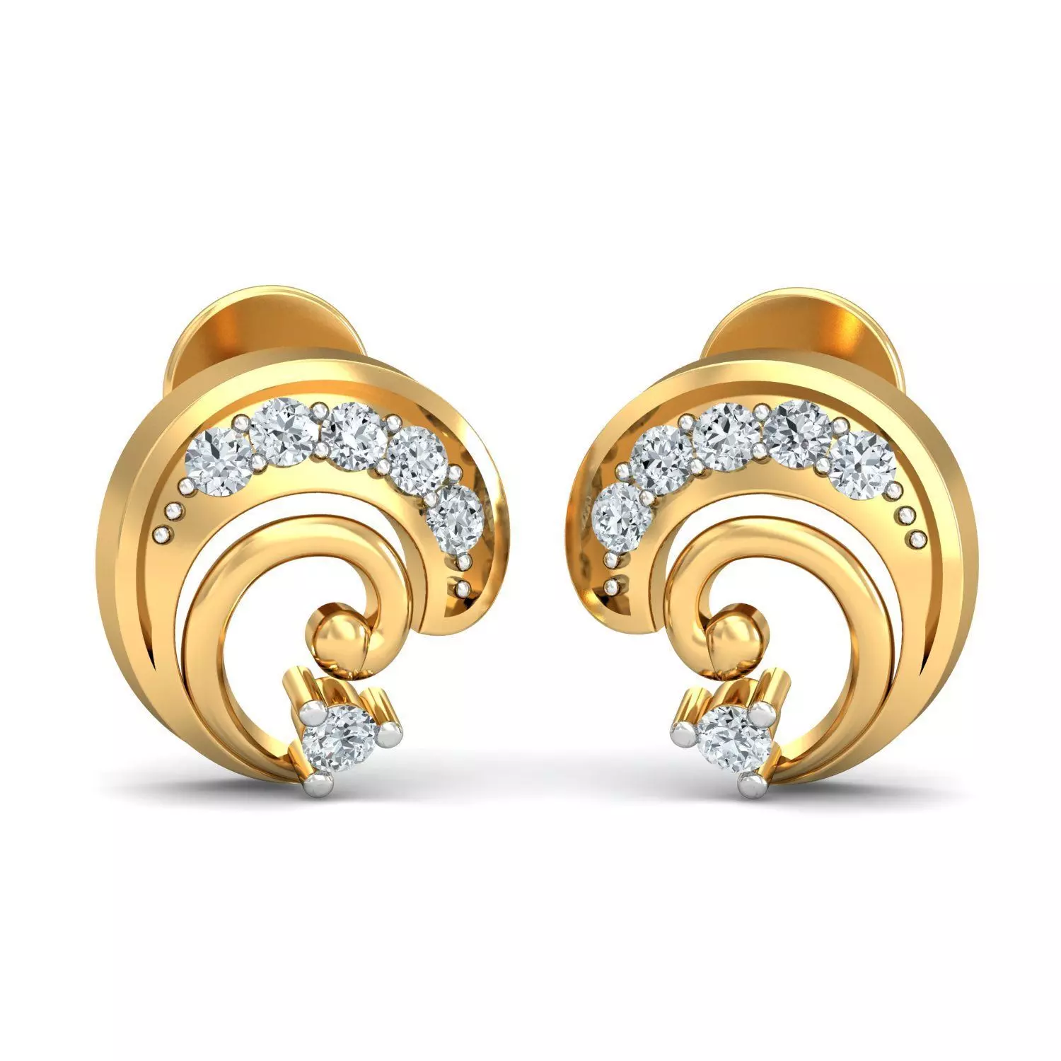 Women light earrings 3dm stl render detail 3D print model 3D print model_0