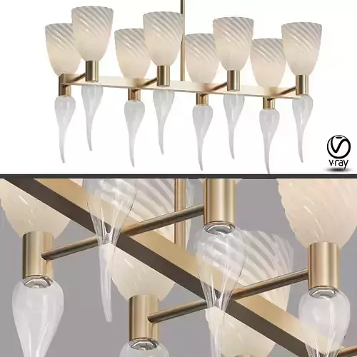 Chandelier Barovier Toso 3D model