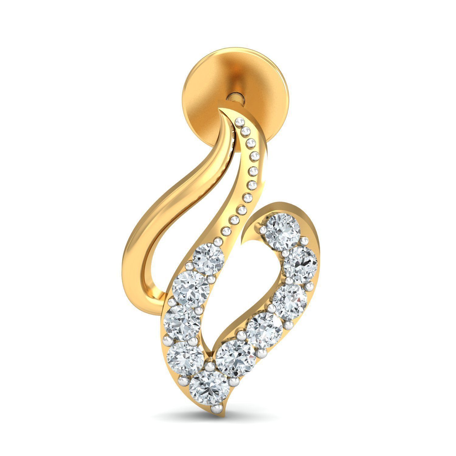 Women light earrings 3dm stl render detail 3D print model 3D print model_1