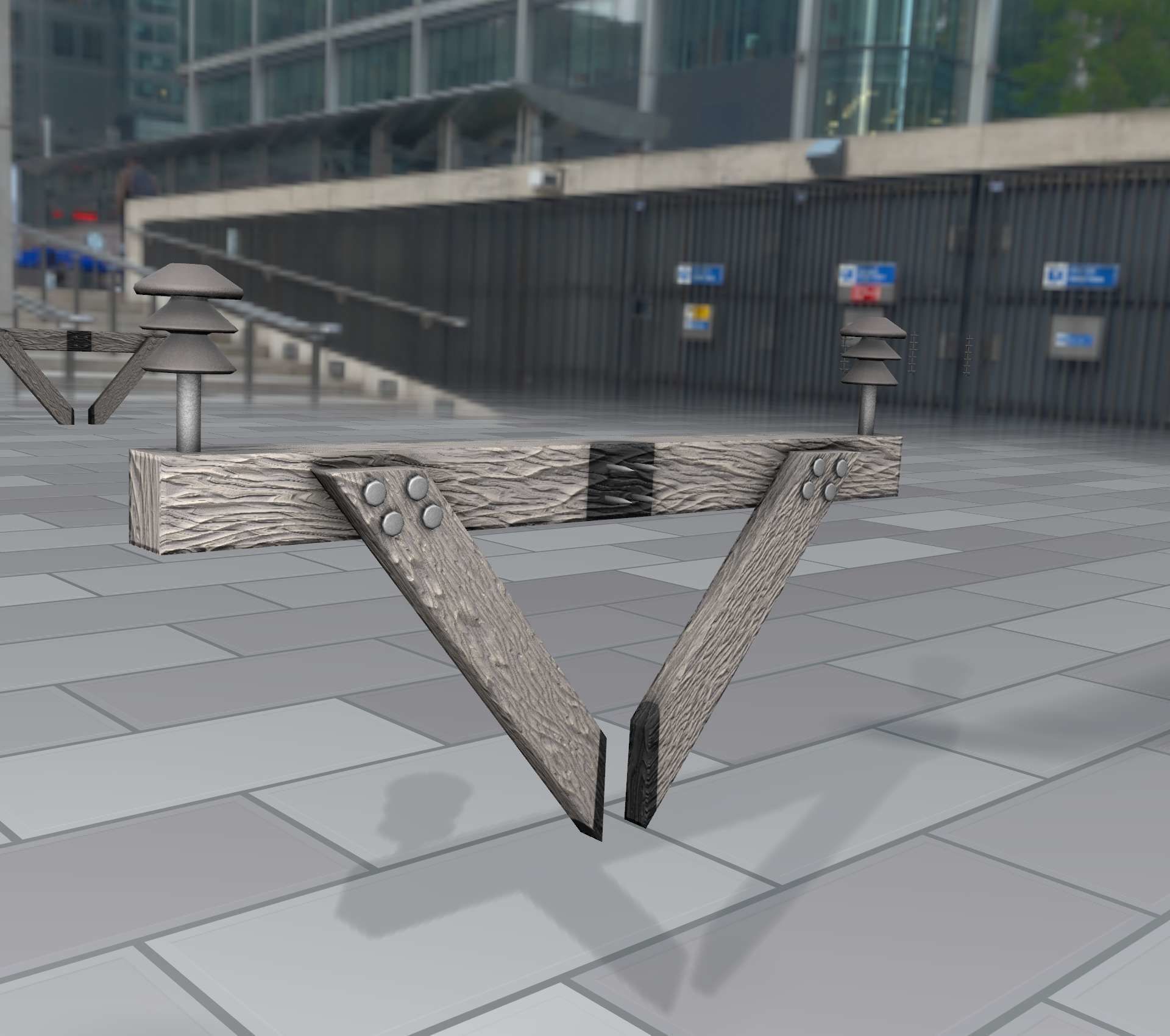 Wood Power Pole Cross Connection 4 - Object 123 Low-poly 3D model_38