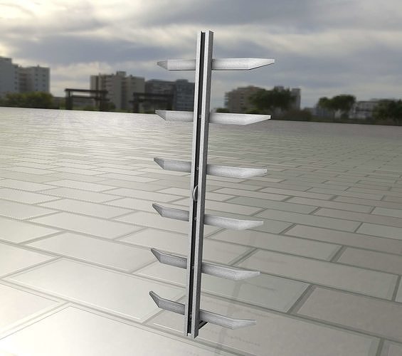 Modular Iron Ladder 1 for Electricity Poles - Object 124 Low-poly 3D model