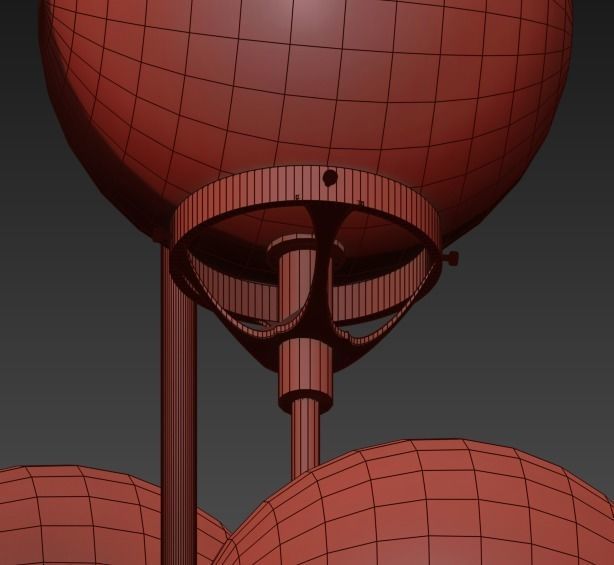 Bistro Globe Clear Glass Chandelier 3D model_5