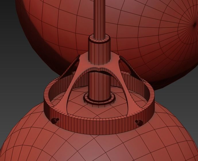 Bistro Globe Clear Glass Chandelier 3D model_6