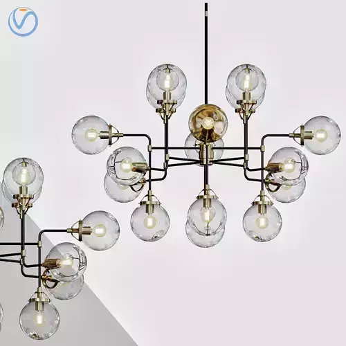 Bistro Globe Clear Glass Chandelier