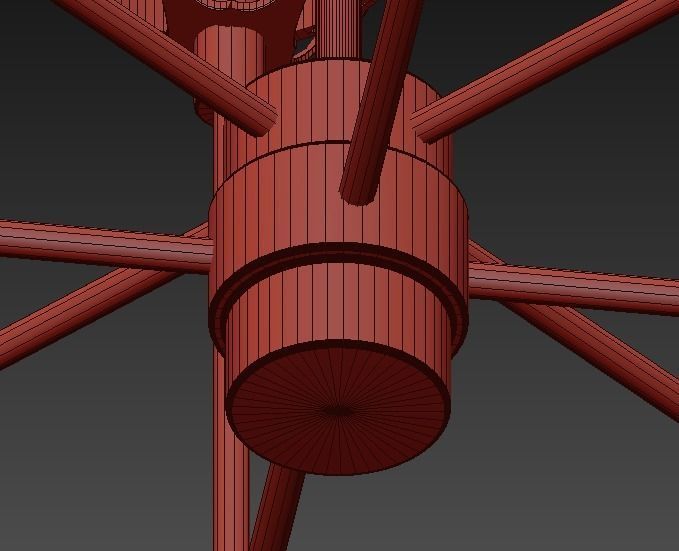 Bistro Globe  Glass Chandelier 3D model_7