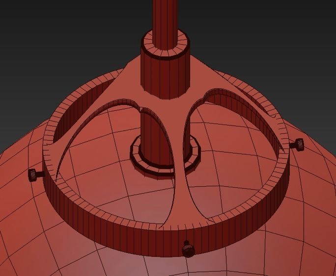 Bistro Globe  Glass Chandelier 3D model_5