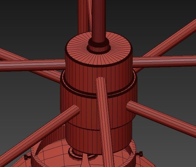 Bistro Globe  Glass Chandelier 3D model_4