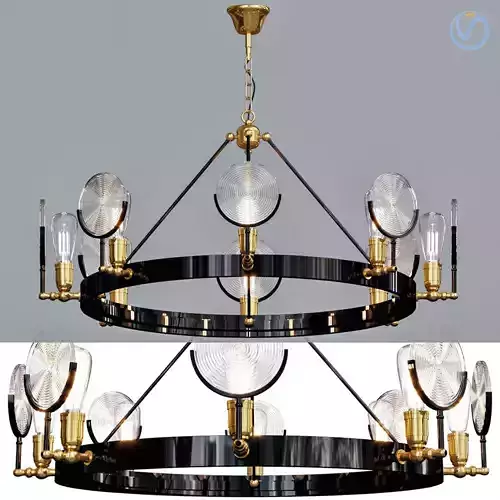 GASLIGHT LENS Chandelier 8