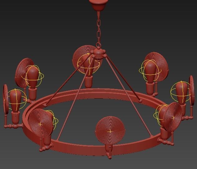 GASLIGHT LENS Chandelier 8 3D model_1