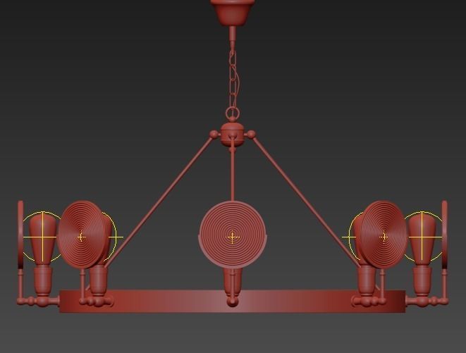 GASLIGHT LENS Chandelier 8 3D model_11