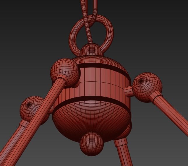 GASLIGHT LENS Chandelier 8 3D model_9