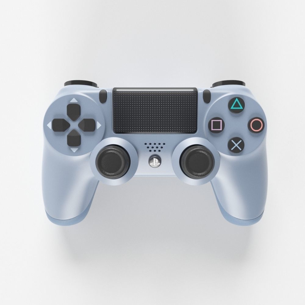 Sony PlayStation 4 DualShock Controller Titanium Blue Edition 3D model_1