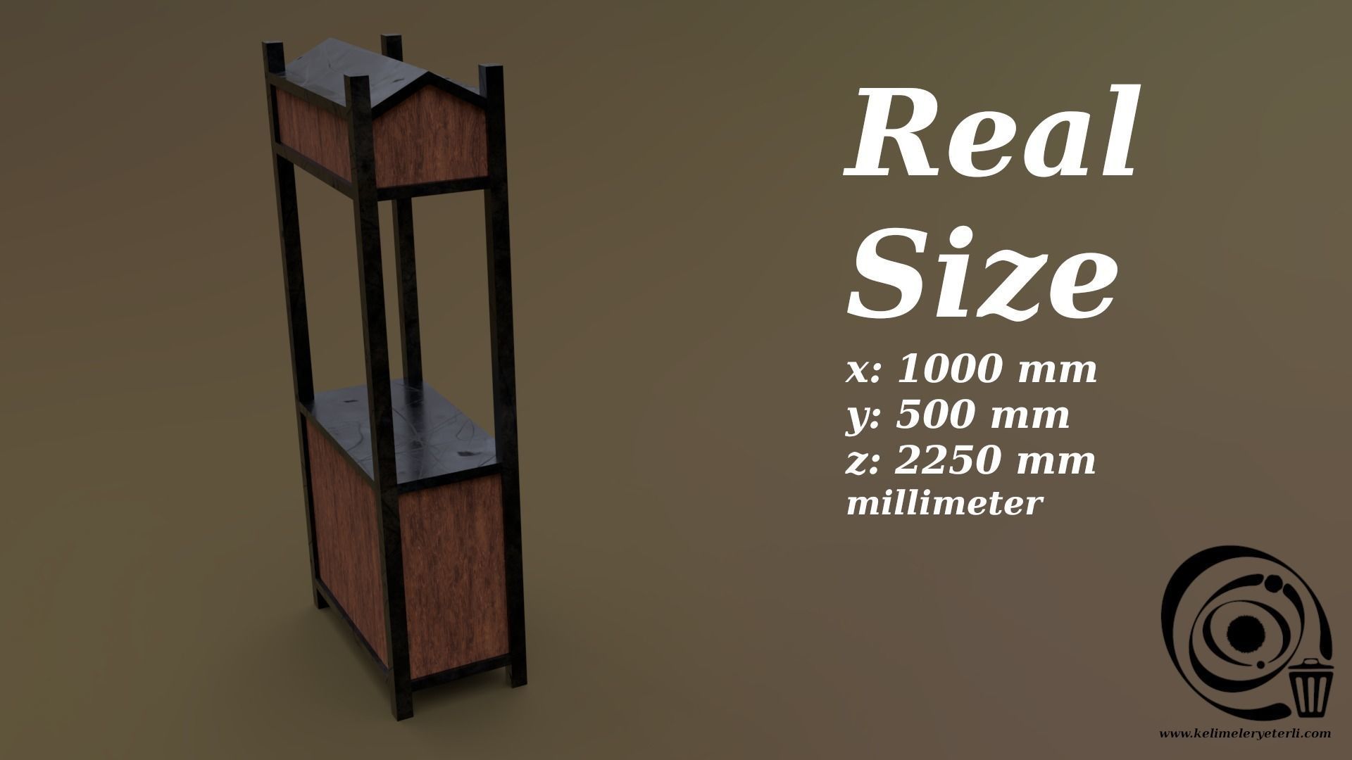 Trade stand 08 R Low-poly 3D model_3