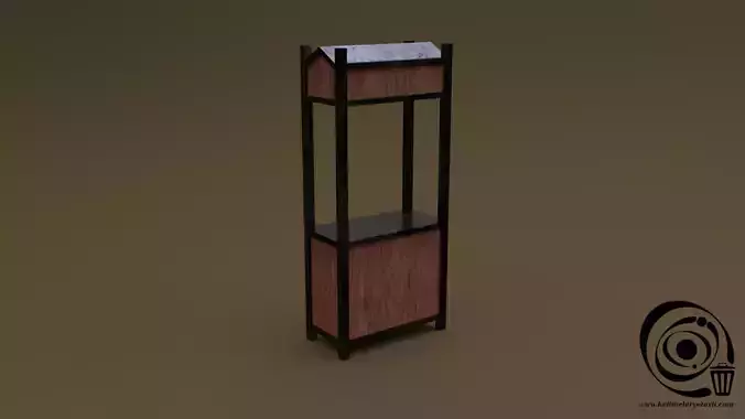 Trade stand 08 R Low-poly 3D model