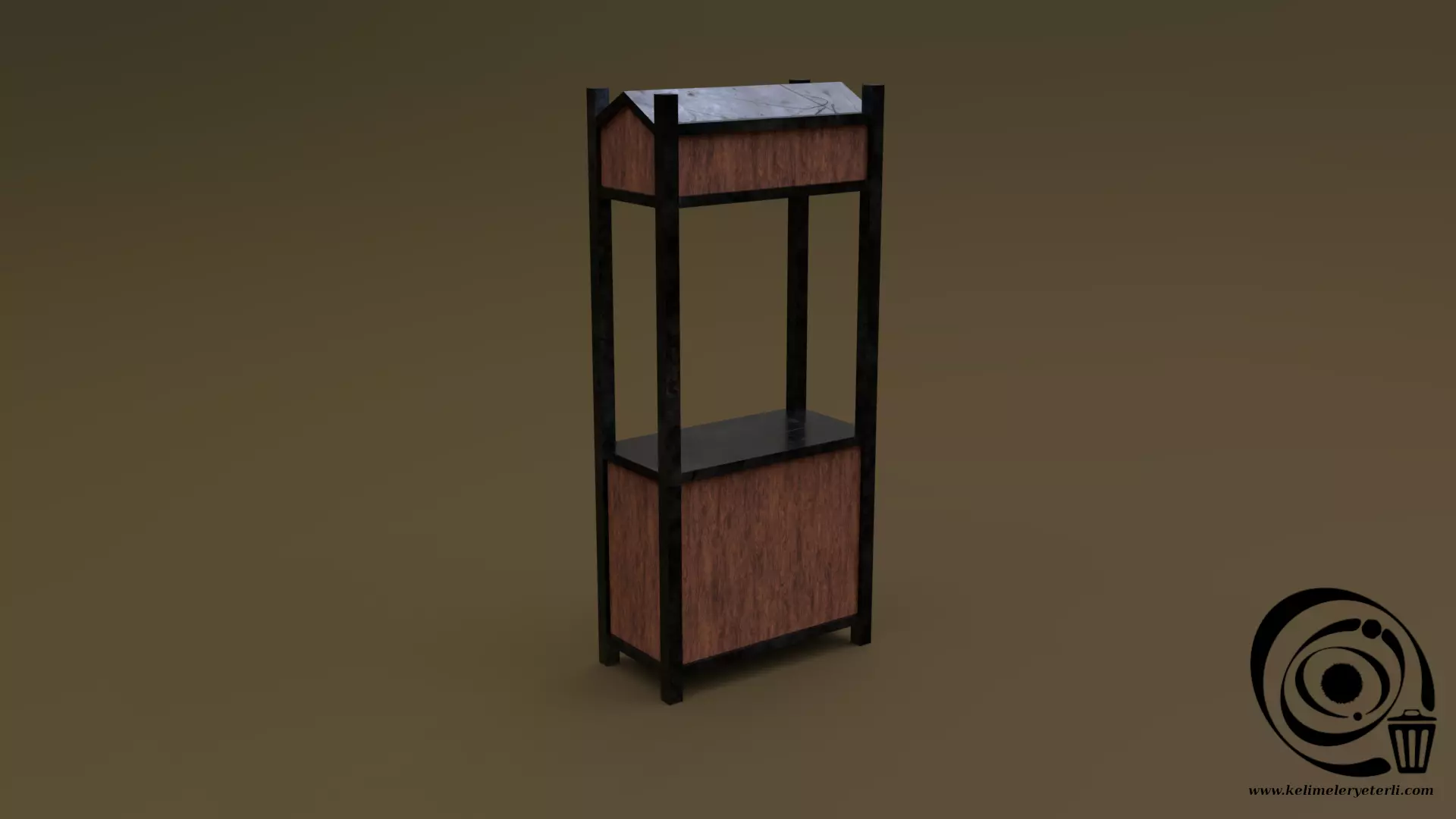Trade stand 08 R Low-poly 3D model_0