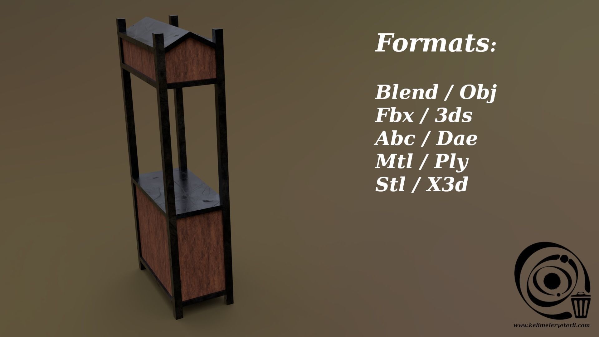 Trade stand 08 R Low-poly 3D model_2