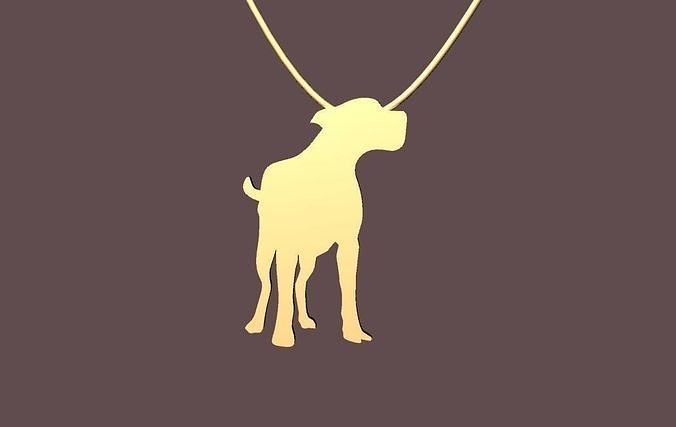 jewel dog shape pendant - joia pingente formato cachorro 3D print model