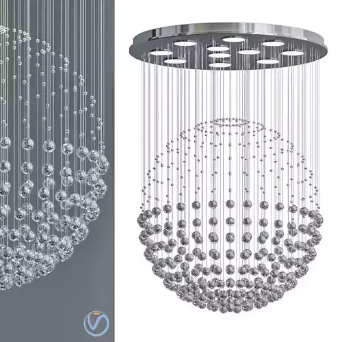 Contemporary Crystal Ball Chandelier