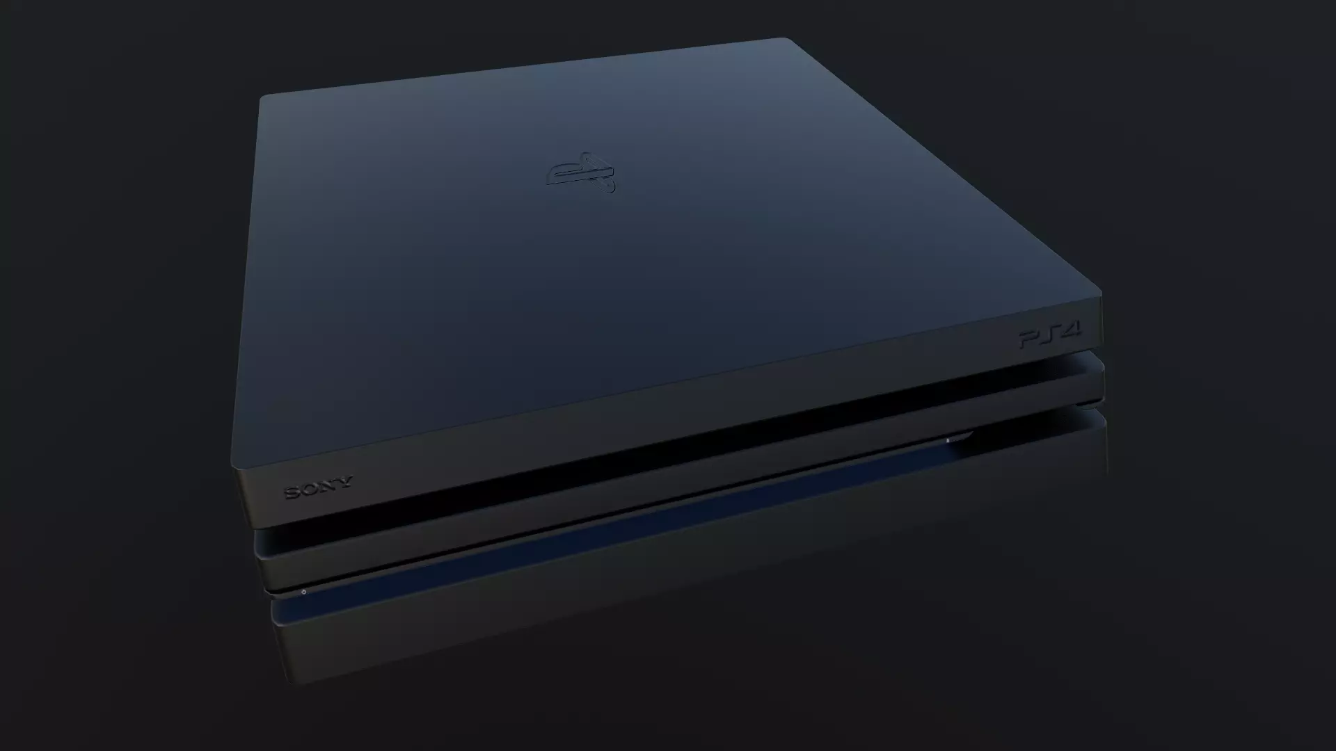 PS4 Pro - 3D Model Low-poly 3D model