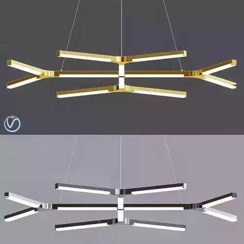 Quad Y LED Chandelier by Sonneman