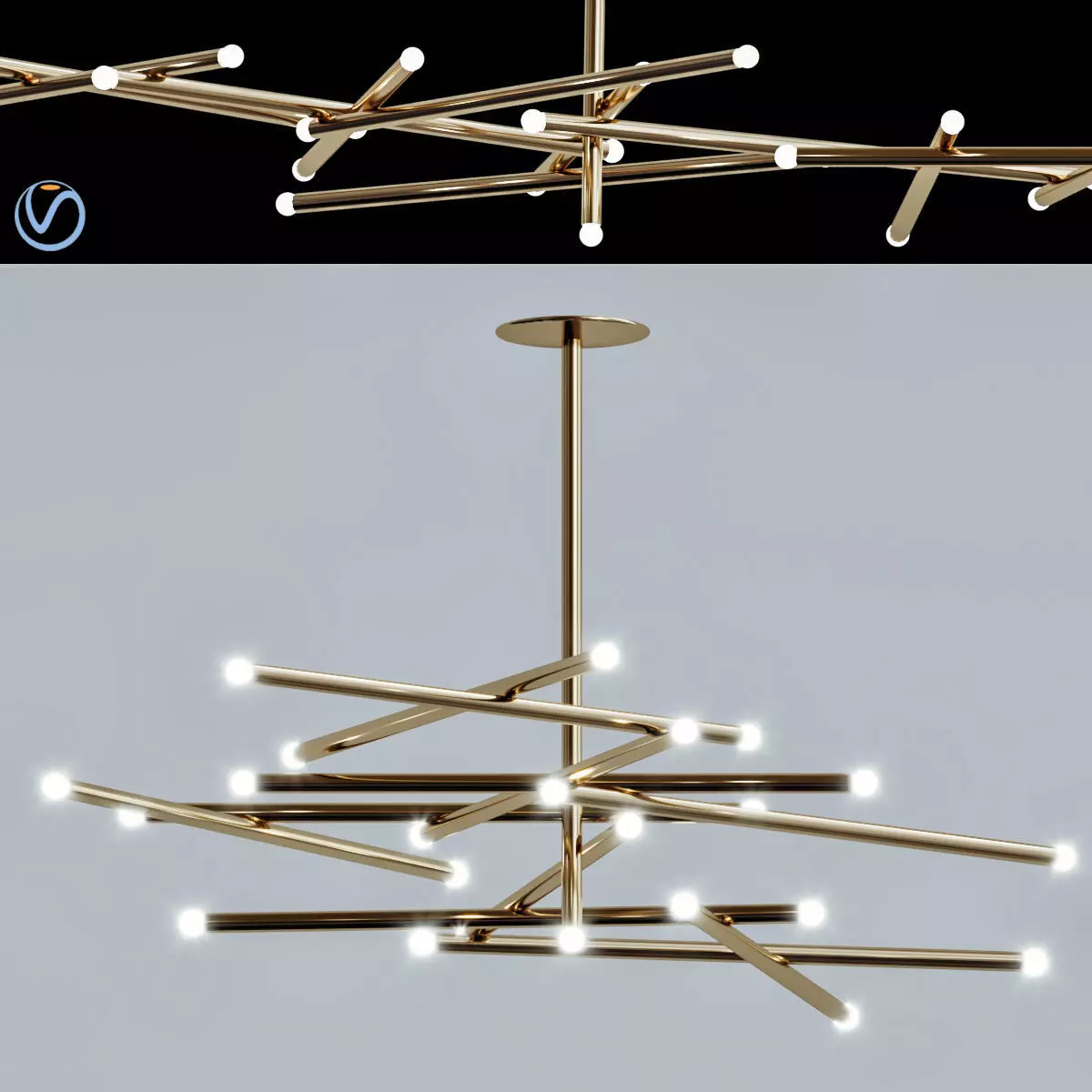 Trendy Light Fixtures 3D model_0