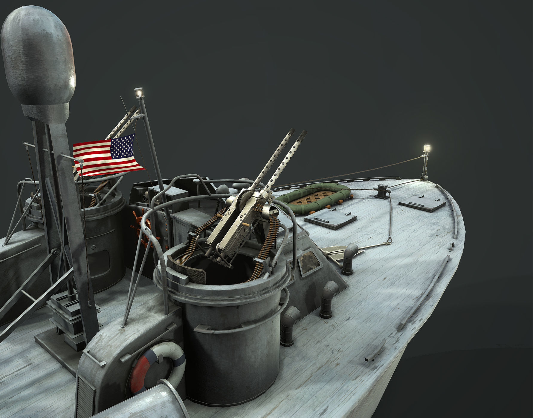 Higgins PT 71 Low-poly 3D model_2