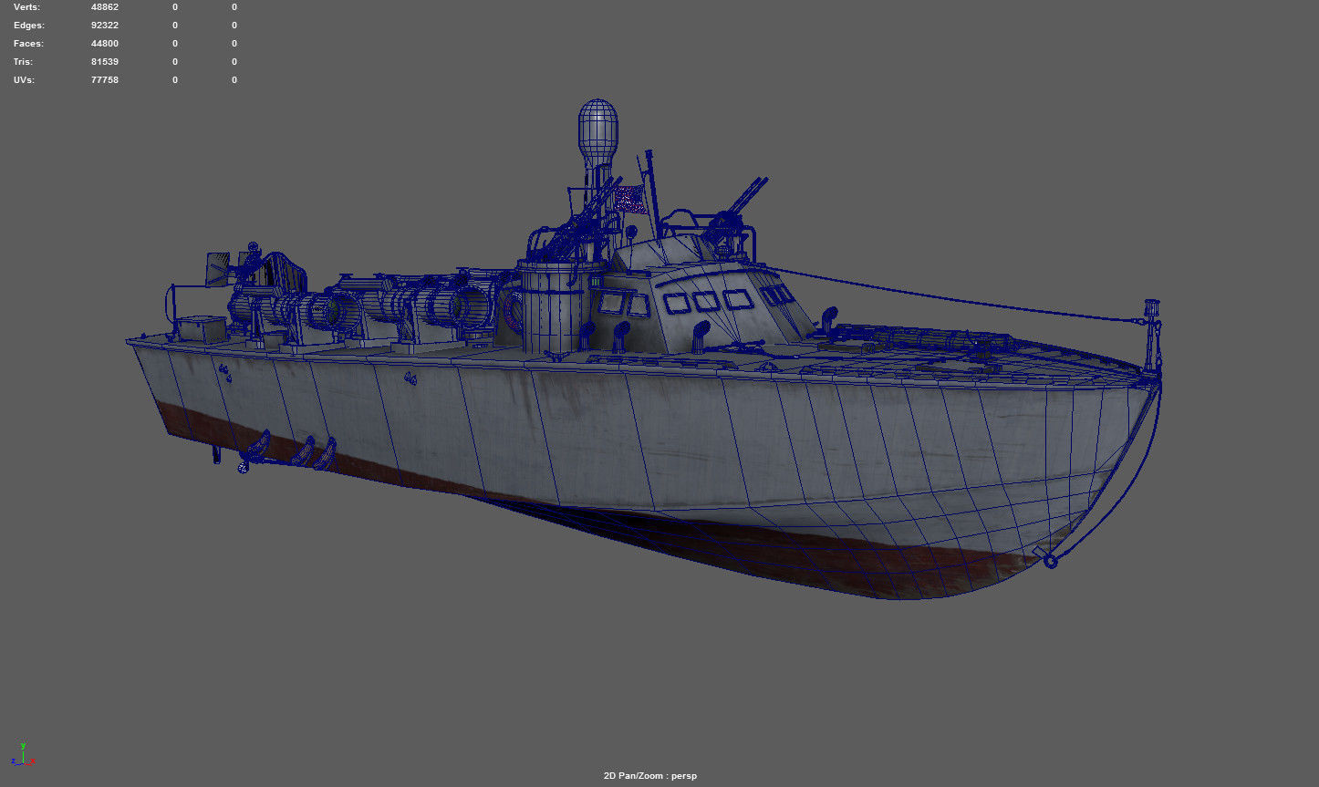 Higgins PT 71 Low-poly 3D model_6
