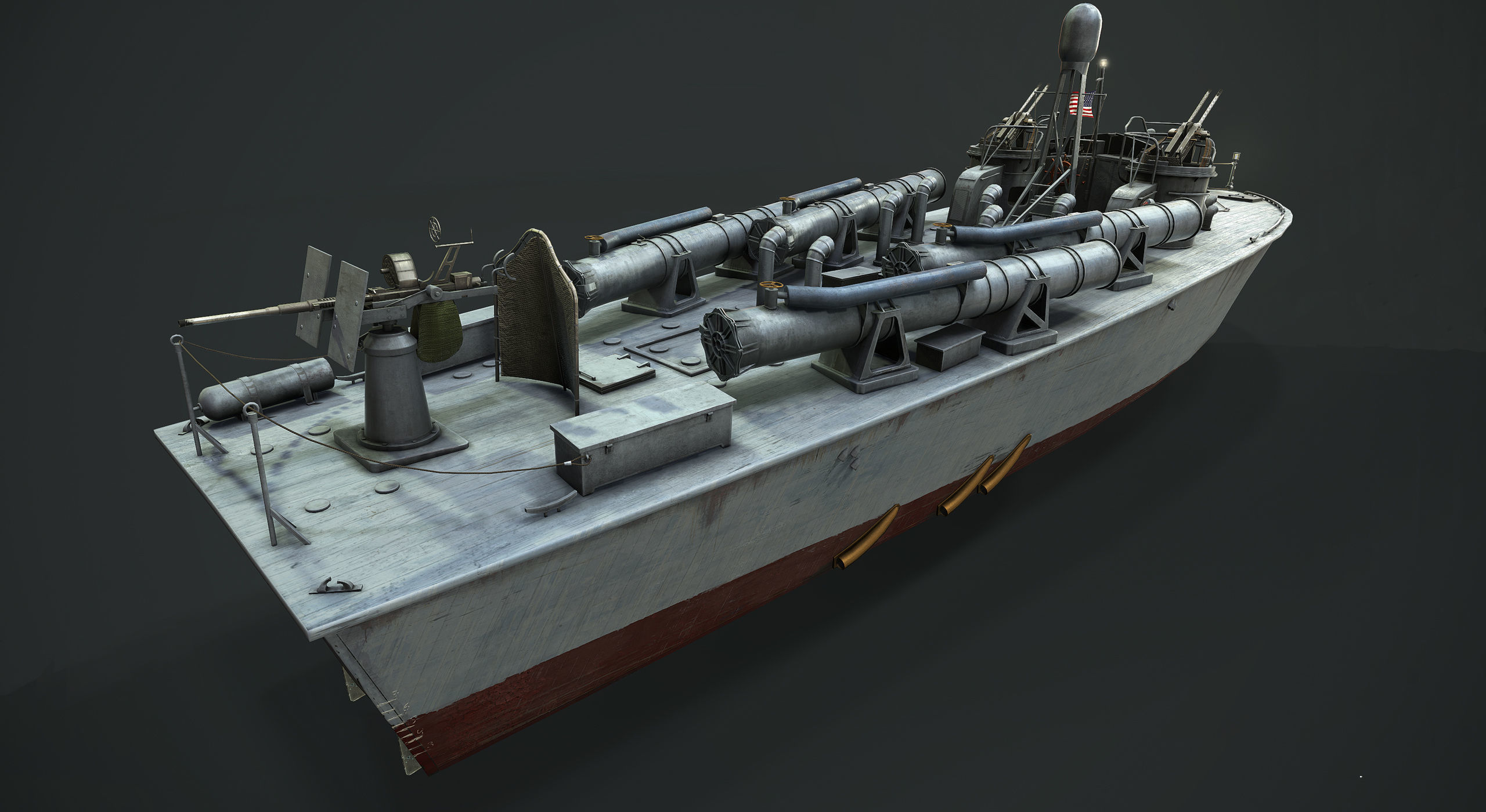 Higgins PT 71 Low-poly 3D model_1