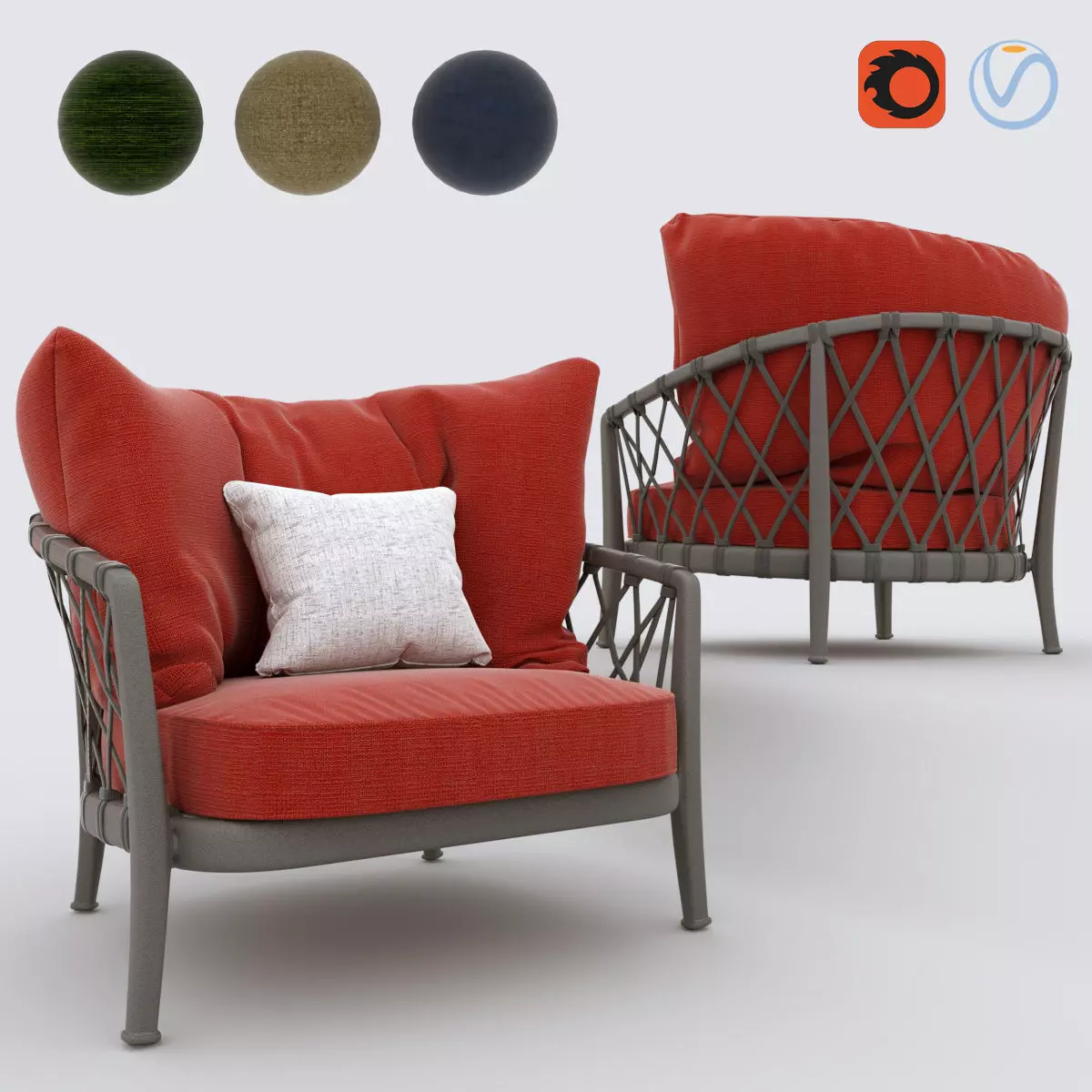 Erica Armchair 3D model