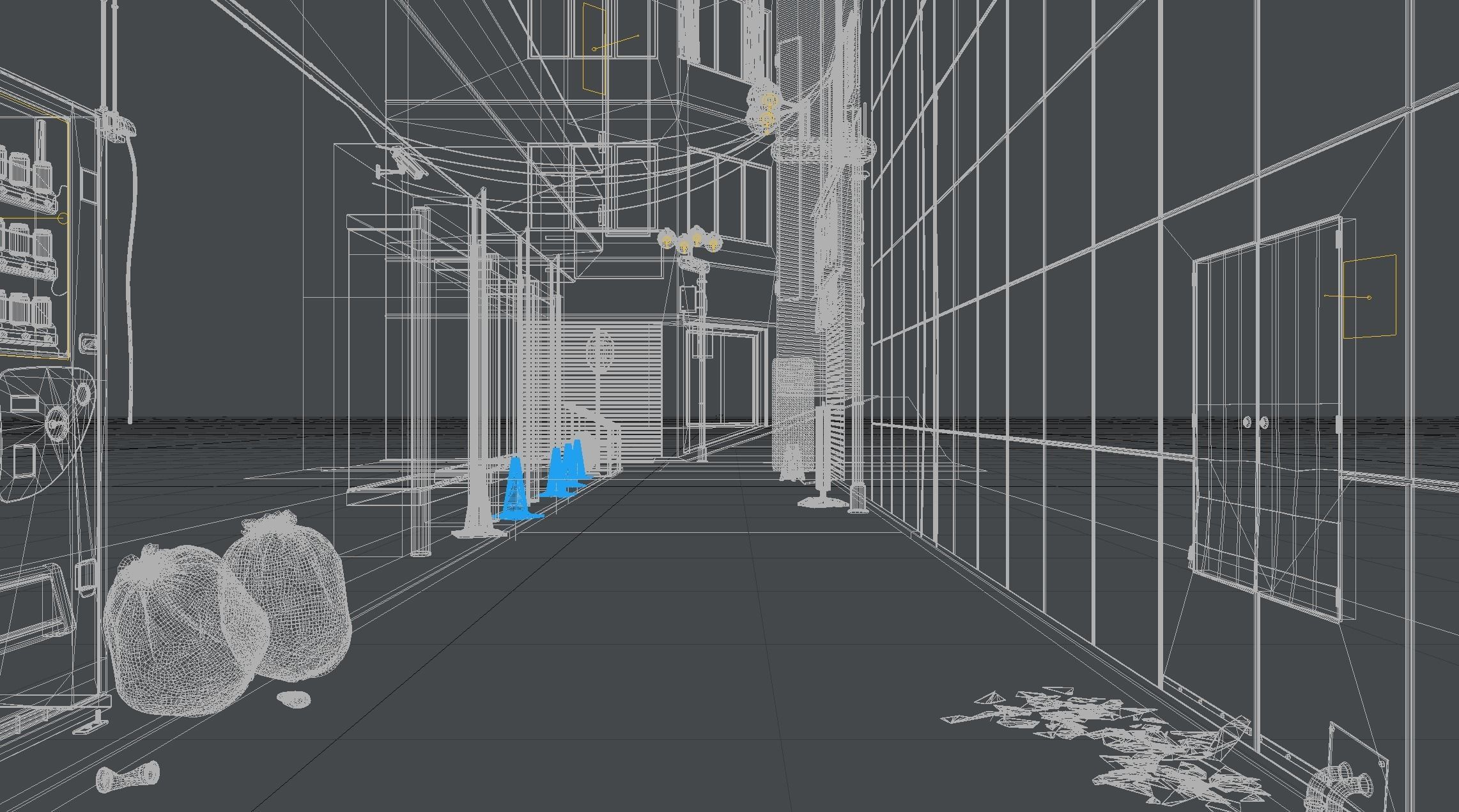 Sci fi Valleway Low-poly 3D model_1