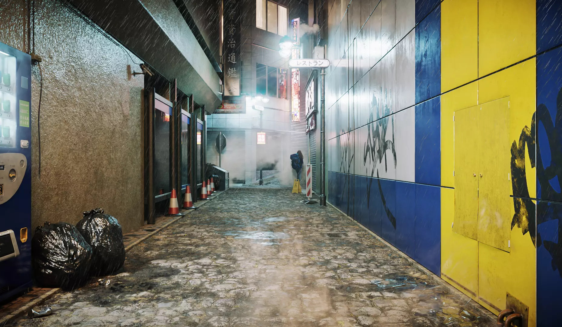 Sci fi Valleway Low-poly 3D model_0