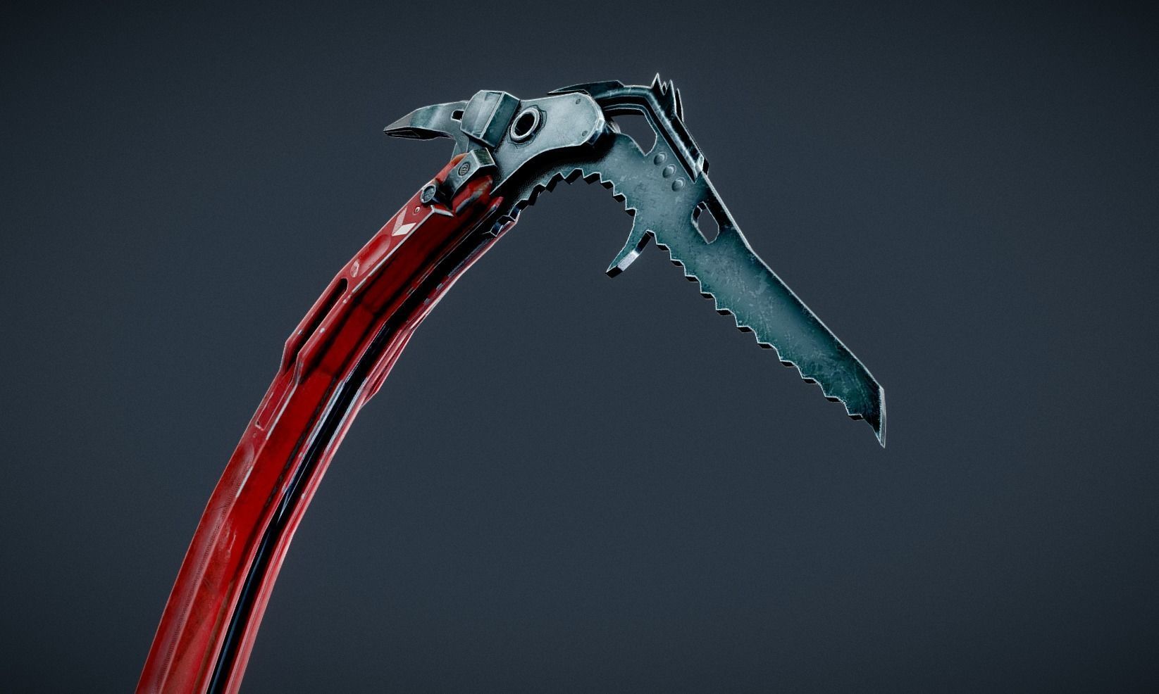 Ice Pickaxe Low-poly 3D model_4