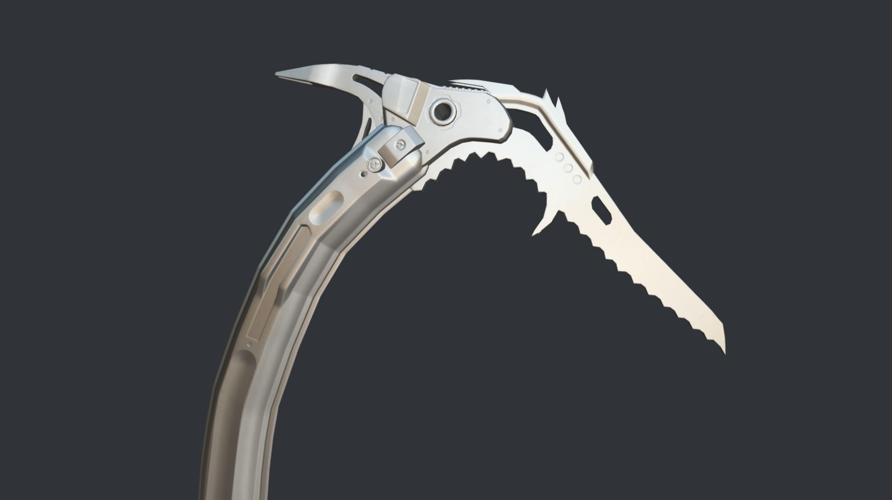 Ice Pickaxe Low-poly 3D model_11