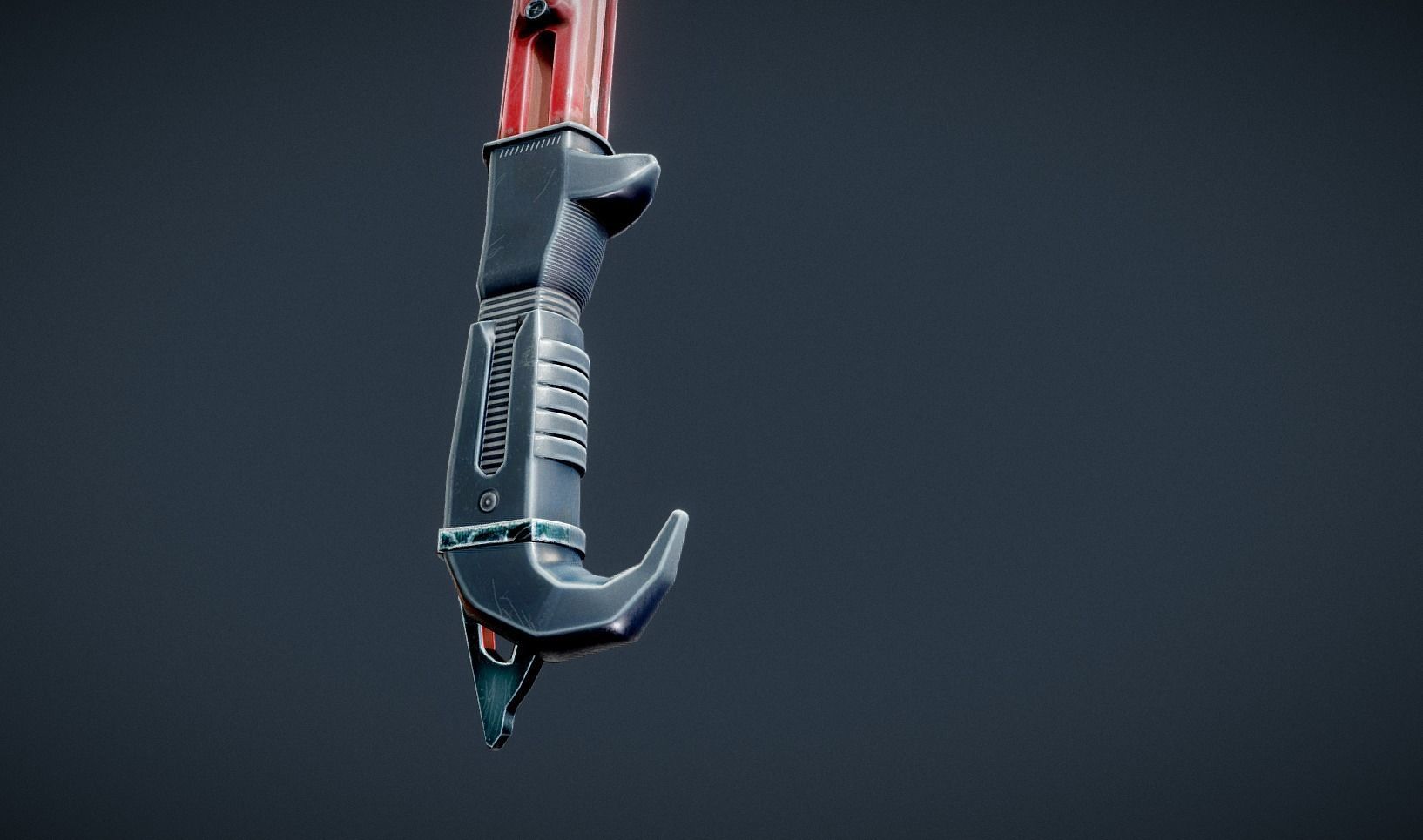 Ice Pickaxe Low-poly 3D model_7