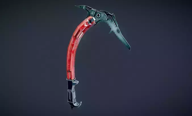 Ice Pickaxe Low-poly 3D model