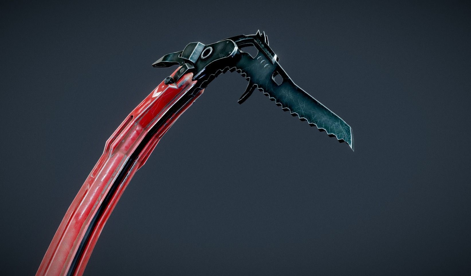 Ice Pickaxe Low-poly 3D model_16