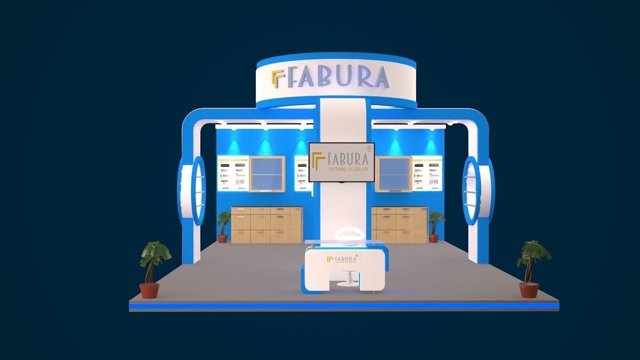 3d exhibition stall design 3D model_1
